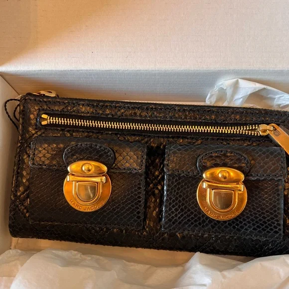 Marc Jacobs Bags Marc Jacobs Wallet Brand New With Tags Navy Blue Crocodile Skin Poshmark